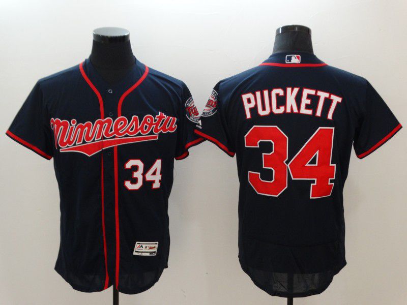 Men Minnesota Twins #34 Puckett Blue Elite MLB Jerseys->texas rangers->MLB Jersey